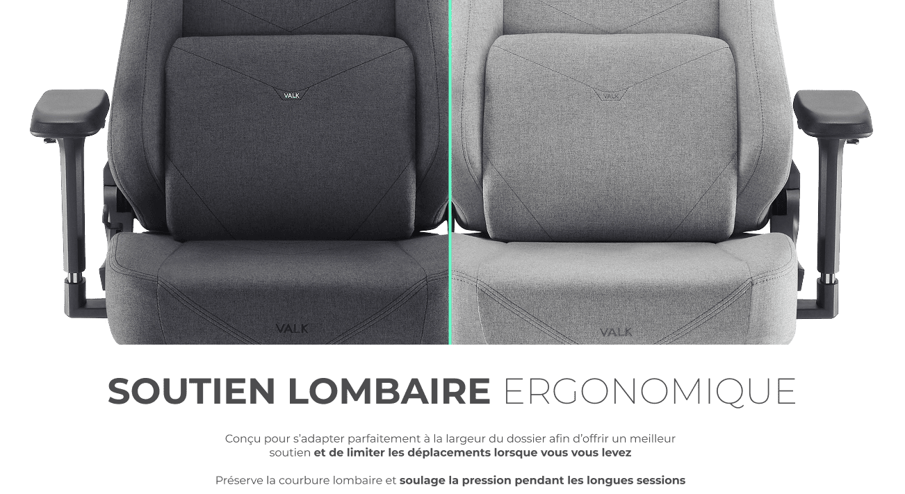 Soutien lombaire ergonomique qui s’adapte au dos et soulage la pression